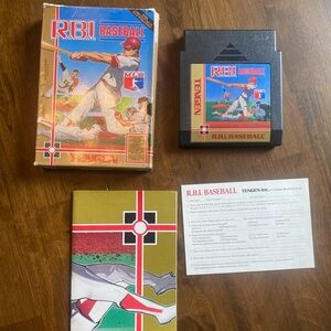 RBI Baseball: Tengen - Nintendo NES -  Poster & Reg Card Video Game